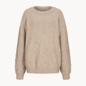 Hand-embroidered Yellow Floral Cotton Sweater - Chunky Knit Pullover