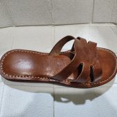 Handmade Moroccan Leather Sandals For Women - Summer Sandals - Brown Leather Slide Sandal - Womens Slippers - Casual Leather Summer Shoes