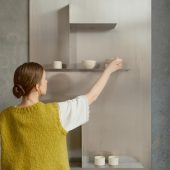 Hand-knitted Red Mohair Vest: Women's Cozy Knitwear